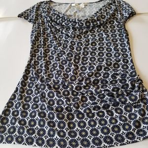 Max Studio Women's Blue Flower Blouse